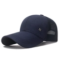 Berretto da baseball in mesh traspirante blu scuro con accento metallico e visiera - Regolabile / Blu navy