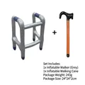 Inflatable walker and cane prop set for Halloween and Christmas party decoration - Walker and Hooked Cane Set