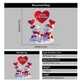 Double-sided Christmas window static stickers featuring snowmen and Merry Christmas hearts - Red Scarf Snowman Couple (40*45cm)