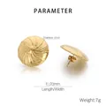 Detalles de pendientes de espiral dorados de 23mm con medida de peso de 7g y tamaño - Estilo de Patrón de Espiral Dorada (KE114316-KFC)