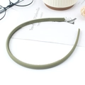Minimalist matte dark green headband with non-slip teeth for secure hair styling - Dark Green