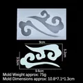 Silikonform mit chinesischem Wolkenmuster für Harzhandwerk mit Größenangaben - Stil 5-Transparent