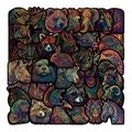 Set di 50 adesivi animali artistici con linee colorate per bagagli e skateboard - Collezione di animali da 50 pezzi non ripetitivi