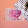 Sacchetti rosa in EVA traslucido con nastro Breast Cancer per conservazione - Modello 5-Cancro al Seno