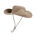 Khaki wide brim sun hat for outdoor hiking with windproof rope and breathable vents - 11.5cm Wide Brim / Khaki