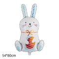 Easter bunny foil balloon with colorful egg design and 54x80cm size marking - Sitting Little Bunny