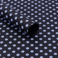 Black tissue paper with light blue polka dots for gift and bouquet wrapping 50x66cm - Black with White Dots