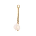 Pendente in acciaio inossidabile placcato oro 14K con perla d'acqua dolce da 8mm - Catena 3cm-Oro 14K / 8mm