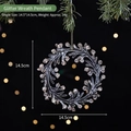 Sparkling acrylic Christmas wreath ornament with silver sequins and beads for holiday decor - Sequin Wreath