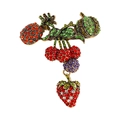 Exquisite vintage fruit brooch with colorful rhinestones on a high-quality alloy base - Colorful Fruit Combination Style (SG0080)