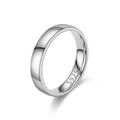 Anello minimalista in argento sterling S925 con finitura lucida e incisione interna - US 6 / Argento S925
