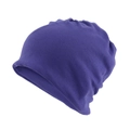 Solid purple knit beanie cap made of soft thermal fabric for men and women - Adjustable / Blue
