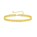 Elegant gold leaf choker necklace with adjustable lobster clasp and sparkling pendant - Gold 10 (Leaf Chain)