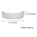 Iced out hip hop teeth grillz with micro paved cubic zirconia and size measurements - Silver