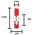 3.5cm red wooden clip with white snowflake decoration for Christmas crafts and decor - White Snowflake (Red Clip)