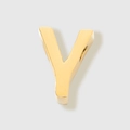 Golden stainless steel letter Y pendant for DIY necklace and bracelet jewelry making - Letter Y