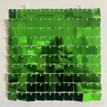 Vibrant green square shimmer wall panel 30x30cm for party and wedding stage backdrop decoration - 30x30cm / Green