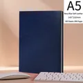 A5 business notebook in navy blue soft leather finish with 100 sheets for office use - A5/100 Sheets 200 Pages / Navy Blue Soft Leather