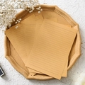 Lined kraft paper stationery set in a vintage rustic setting for handwritten letters - 100pcs A5 Kraft Lined Writing Paper / Brown