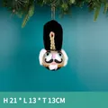 Nutcracker soldier head glass ornament for Christmas tree decor in champagne gold and black - Nutcracker Soldier Style 16