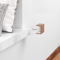 L-shaped silicone table corner protector in brown, 3.5cm height for baby safety - Sill Protector-Coffee