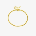 Eleganteres S925 Sterlingsilber Armband mit gedrehtem Kettendesign in Gold-Finish - 925er Silber / Gold