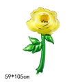 59x105cm large yellow rose flower aluminum film balloon for festive wedding decoration - Rose Flower Yellow