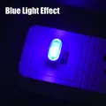 Blue LED USB car ambient atmosphere light plugged into port with glowing effect - Blue