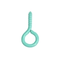 Mint green eye pin screw hook DIY jewelry accessory with durable painted metal finish - Emerald