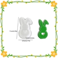 Rabbit silicone mold with hollow heart design and stitched texture for resin casting - Stitching Rabbit - Medium