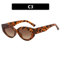 Retro cat-eye sunglasses with tortoise shell frames and brown gradient lenses - Tortoise / Gradient Tea