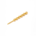 Minimalist gold hair clip featuring seven hammered sphere beads for DIY bridal hair styling - F730O-Gold Pearl Ball Bobby Pin