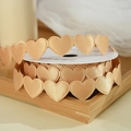 Elegante nastro a cuore in raso oro champagne per confezioni regalo e artigianato - 1.5CM Larghezza/9M Rotolo / Oro Imperiale