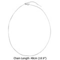 Polished silver snake chain necklace with lobster clasp and 48cm adjustable length - Snake Bone Necklace