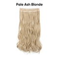 One-piece curly hair extension with five clips in Pale Ash Blonde wavy style - Ash Blonde