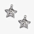 Ciondolo a stella d'argento con zirconi chiari per accessori collane DIY - Stella