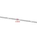 1.8mm silver stainless steel DIY chain for personalized jewelry making on white background - Steel Color Flat Bead Chain 1.8mm