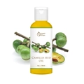 Natural Camellia Seed Oil 4oz for skin care with green tea plant leaves on white background - Camellia Seed Oil