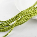 Filo di perle ovali in turchese sintetico verde lucido per gioielli fai-da-te e artigianato - 4*6mm (circa 60 pezzi) / Verde