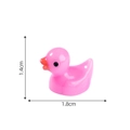 Miniature pink resin duck figurine for micro landscape decor, 1.4cm high and 1.8cm long - Pink