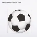 Dettaglio di 20 tovaglioli di carta con motivo calcio per decorazione di feste sportive - Tovaglioli 20 Pezzi