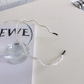 Elegant wavy metal headband featuring delicate white pearls for a Korean-style hair accessory - Wave Pearl Silver