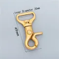 Pure brass swivel lobster clasp for bags with 20mm inner diameter and 49mm total length - Flat Base 20*49mm