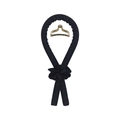 Hitzeloses Lockenwickler-Set in schwarzem Satin mit passendem Haargummi und Goldclip - Schwarz (Mit Clip)
