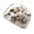 Winter Damen Fischerhut aus Plüsch mit Leopardenmuster in Creme und Braun für Wärme - Leopard-Glockenhut