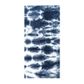 Macro-detail van microvezelstof met blauw tie-dye patroon op vierkante handdoek - Microvezel 150*75cm 250g / 3-Blauw en wit abstract Tie-dye