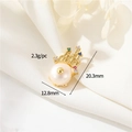 14K gold plated crown pearl pendant with colorful gemstones and zircon for jewelry DIY - 14K Gold h-12719 (Crown Pearl)