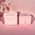 Pink double-door jewelry gift box with handle bag and Everlasting Love heart detail - Pink