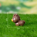 Miniature 2cm brown pony figurine for moss micro landscape garden decoration - No.11 Little Horse