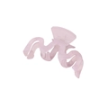 Macro detail of large wavy light pink translucent hair claw clip for elegant styling - 9cm M Size - Purple / Bulk (No Packaging)
